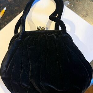 Elegant Black Velvet Women's Bag